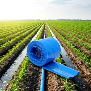 Plastic Reinforced Layflat Agricultural Irrigation Hose Durable High Pressure Flexible & UV Resistant