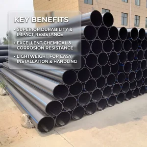Plastic Water Supply Pipe Anti-Corrosion Heat Resistant & Eco-Friendly HDPE Pipe
