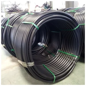 Plumbing Materials PN16 Black Plastic Water Flexible HDPE Poly Pipe PE Irrigation Pipe 40mm X100 m Water Pipe for Irrigation