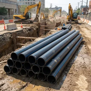 Pn16 150mm 250mm Diameter HDPE PE100 Water Supply Pipe SDR11 High Pressure Butt Fusion Plastic Pipes