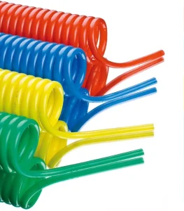 Pneumatic Air Spring Hose 6*4mm 8*5mm 10*6.5mm 12*8mm Spiral Tube in Various Thicknesses Made of PU Plastic Nylon