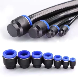 Pneumatic Connector Quick Plug Plastic Pipe Plug PPF 4mm 6mm 8mm 10mm 12mm 14mm 16mm Air Hose Sealing Connector