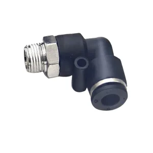 Pneumatic Hose Fittings Plastic & Brass Black Push-in & Thread Quick Connection 1.5 Year Warranty