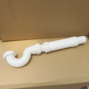 Polished Plastic U Bend Drain Pipe for Bathrooms Waterfall Shift with Shower Room Bathtub Drain Pipe Fittings