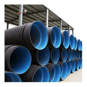 Polyethyle Hdpe Double SN8 500mm 600mm 700mm 800mm Wall Corrugated PE100 200mm Drainage Pipe DWC HDPE Plastic Culvert Pipe Price