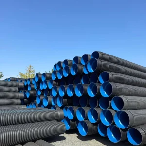 Polymer HDPE Double Wall Corrugated Pipe With Integrated Filtration Layer for Sediment Control in Erosion Prone