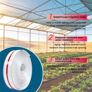 Pre-Punched Drip Hose Anti-UV Heavy Duty PE Flat Irrigation Pipe Manufacturer