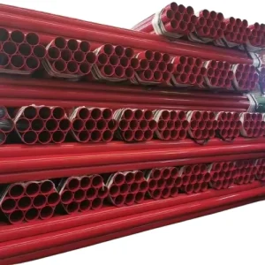 Premium Fire Sprinkler Pipes Red Epoxy 3 Inch 88.9mm ASTM A7 Grooved Plain End Fire Fighting Pipes for Fire Sprinkler System