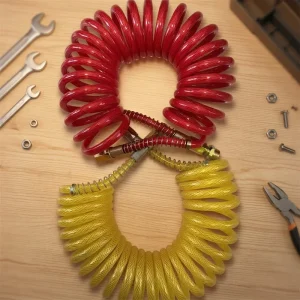 Pu Pneumatic Screw Coil Brake Air Pipe Hose 28 Turns Coil Spring Tube Color for Trailer