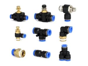 Push-in Pneumatic Fittings Straight Elbow Tee Union Bulkhead Flow Control Air Hose Tube Connectors BSP NPT OEM ODM