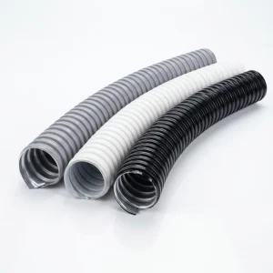 Pvc Coated Electrical Flex Pipe 1/2 3/4 1/2 2 Inch Black PVC Coated Flexible Hose Corrugated Wire Pipe Metal Conduit Flex Hose