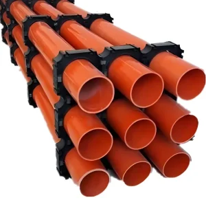Qianxin High Pressure CPVC 100mm 200mm Orange Electrical Cable Conduit Flexible Underground Power Conduit MPP Pipe ISO Standard
