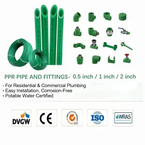 REHOME Plastic Green PPpr Pipes Pn25 Water Pipe PPR Pressure Tubes PN25 32*5.4 PPR Pipe For Water