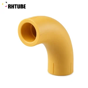 RHTUBE Yellow PPR Long Radius Elbow Socket Fusion Special Pipe Fitting for Hot and Cold Water Plumbing Heating System