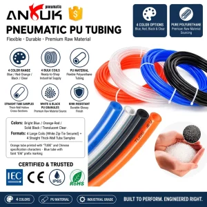 ROHS Certified PU PE Nylon PVC Pneumatic Hose 4mm 6mm 8mm for Printing Machinery and Packaging Automation Lines