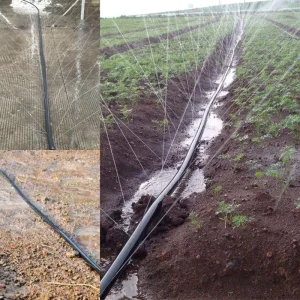 Rain Hose Sprinkler Hose 50 85mm Anti Torsion PE Rain Tape Hose Perforated Pipe Irrigation Agricultural Spray System