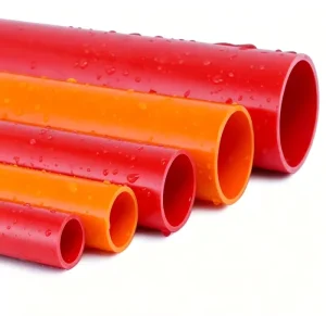Red PVC Pipe Orange Water Pipe UPVC Rigid Plastic Water Supply Pipe Fish Tank Aquarium Tube