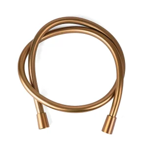 Rose Gold Silicone Shower Hose with Flexible Anti-Kink Body and Soft-Touch Silicone Surface for Modern Bathroom