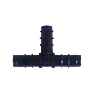 Round Emitter PE Pipe Drip Line 12mm 25mm Barbed Tee Connector for Garden Irrigation Plastic Drip Tape Made of Polyethylene