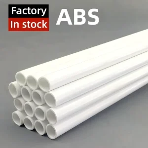 Round Hollow ABS Tube Custom OD ID and Length High Rigidity Machinability ABS Plastic Tubes Hard Pipe Rigid Tube