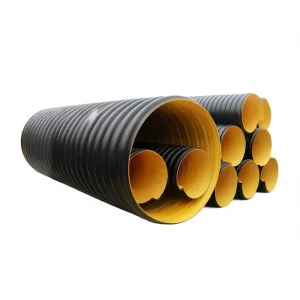 Round PE Anti Corrosion Composite Corrugated Pipe for Wastewater Drainage