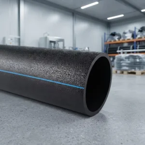 Round Plastic Water Pipe Black with Smooth Inner Wall Acid Resistant Low Friction for Industrial Pipeline DN20 DN400mm