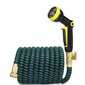Rubber Expandable Garden Hose Universal Fit Anti Abrasion High Pressure for Garden Irrigation Car Wash