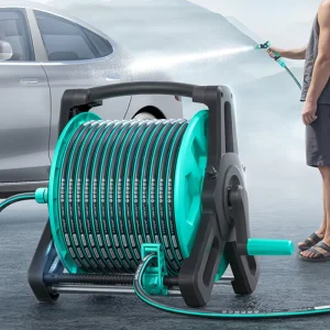 Rust Proof Weatherproof Plastic Garden Hose Holder Wall Mounted for Outdoor Cleaning