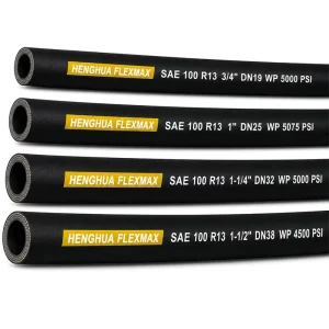 SAE 100 R13 Flexible Hydraulic Hose 3/4″ 1″ 1-1/2 Inch Six Steel Wire Spiral High Pressure 350 Bar Petroleum Drain Pipe