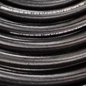 SAE 100 R5 Hydraulic Hose 13/32 5/8 1-13/16 Inch 2000 PSI Textile Braid High Pressure Flexible Rubber Oil Fuel Hose