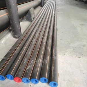 SDR11 SDR17 PE100 HDPE High Pressure Gas Pipe with Yellow Stripe for Underground Fuel Gas Distribution
