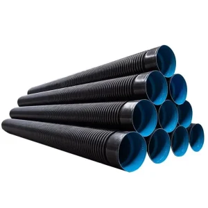 SN4 SN8 SN16 18 Inch HDPE Double Wall Corrugated PE Drainage Pipe DWC HDPE Plastic Culvert