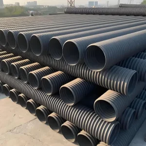 SN4 Standard HDPE Double Wall Corrugated Pipe Flexible High Pressure for Land Drainage Ventilation Systems