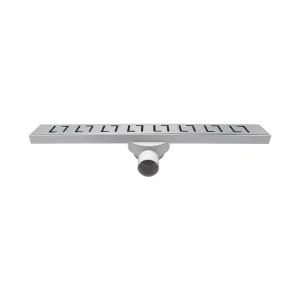 SS Panel With Horizontal Outlet ABS Rotatable Siphon DN50 Outlet Plastic Linear Shower Floor Drain