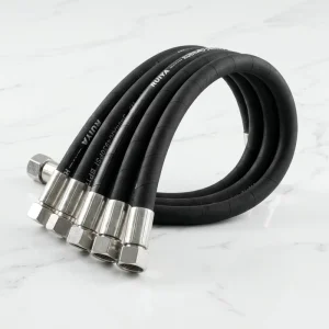 Safety Factor Stainless Braid Synthetic Rubber Hydraulic Hose Assembly EN853 2SN Hex Fitting DN19 340 Bar for Mining Heavy