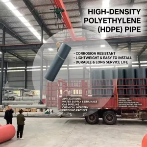 Sanitary HDPE Municipal Water Main Pipe Low Friction HDPE Pipe for Long Distance Urban Water Transmission