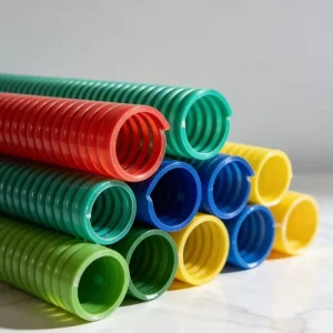Saudi Spec Heat UV Resistant PVC Corrugated Conduit Pipe Grade 5 Anti UV High Temp Flexible Hose for Middle East Projects