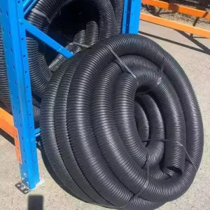 Seepage Drainage HDPE Double Wall Corrugated Perforated Drainage Pipe 2″ 3″ 4″ Single Perforated Drainage Pipe with Socks