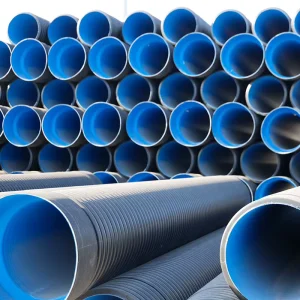 Sewage Drain Pipe HDPE Tube Double Wall Black Plastic Bellows Corrugated Pipe
