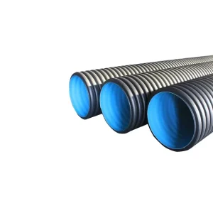 Sewage Drain Pipe Hdpe Tube Double Wall Pipe Corrugated Pipe for Government Project
