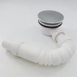 Shower Drain 90mm Chrome Plated ABS Shower Tray Siphon Slim Odor Prevention Drain P Trap Side Drain