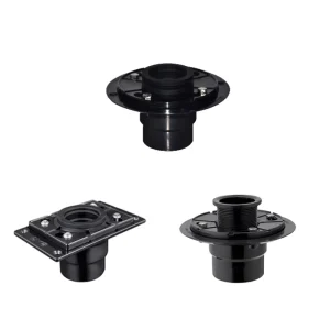 Shower Drain Base for 2″ O.D. Outlet Linear Drain Installation with ABS Rubber Gasket