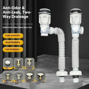 Single Hole Anti Odor Anti Leakage Faucet Dual Purpose Basin Drain Stopper for Square Single Bowl Sink 1 Hole Drain Pipe