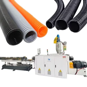 Single Wall PP PE PVC Plastic Corrugated Pipe Machine PE Wire Conduit Pipe PVC Electric Sheath Tube Extrusion Line