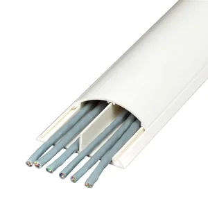 Slotted Grey Indoor Outdoor PVC Flexible Network Cable Trunking Wiring Duct Accessories 40C~85C
