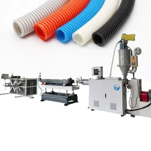 Small Diameter Corrugated Pipe Extrusion Line PP PE HDPE PVC Electrical Conduit Making Machine