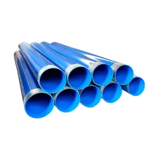 Smooth Interior Anti Corrosion Fusion Bonded Epoxy FBE PE PVC Plastic Coated Steel Pipe for Water Supply and Construction