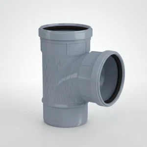 Soundproof 50 110mm PP Single Flaring 4in Tee Plastic Drainage Pipes for Building Sewage System