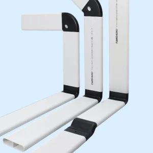 Space Saving PVC Flat Ventilation Ducting for Central Fresh Air System Rectangular Plastic Duct Pipe for HVAC Underfloor