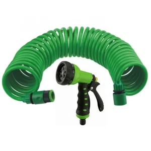 Spring Watering EVA Coil PVC Hose With Quick Connector Garden Hose